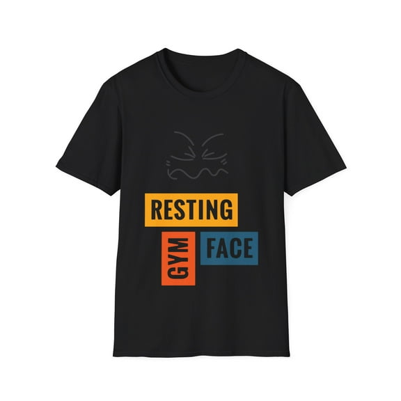 Funny Resting Gym Face Men Women Novelty Vintage T-shirt