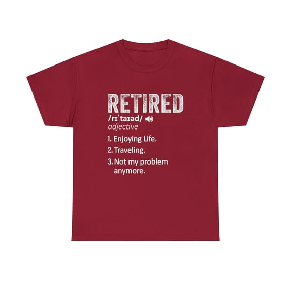 Funny Retired Definition Funny Retirement Tshirt