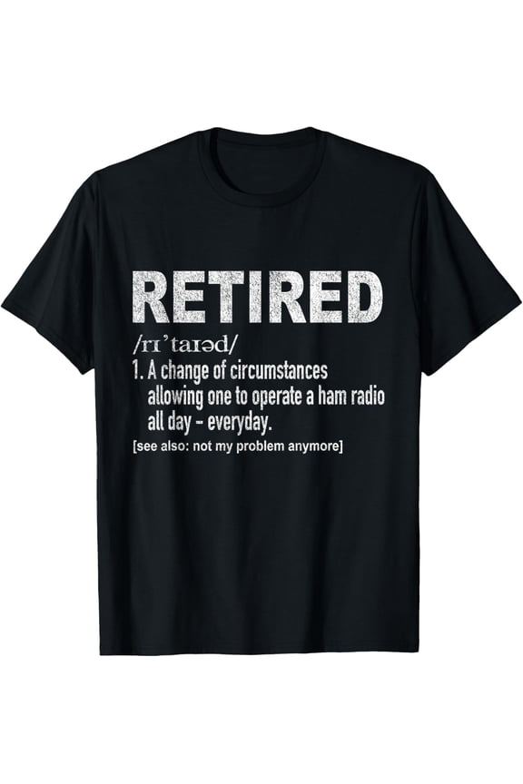 Funny Retired Definition Ham Radio Operator Amateur Radio Mens T-Shirt