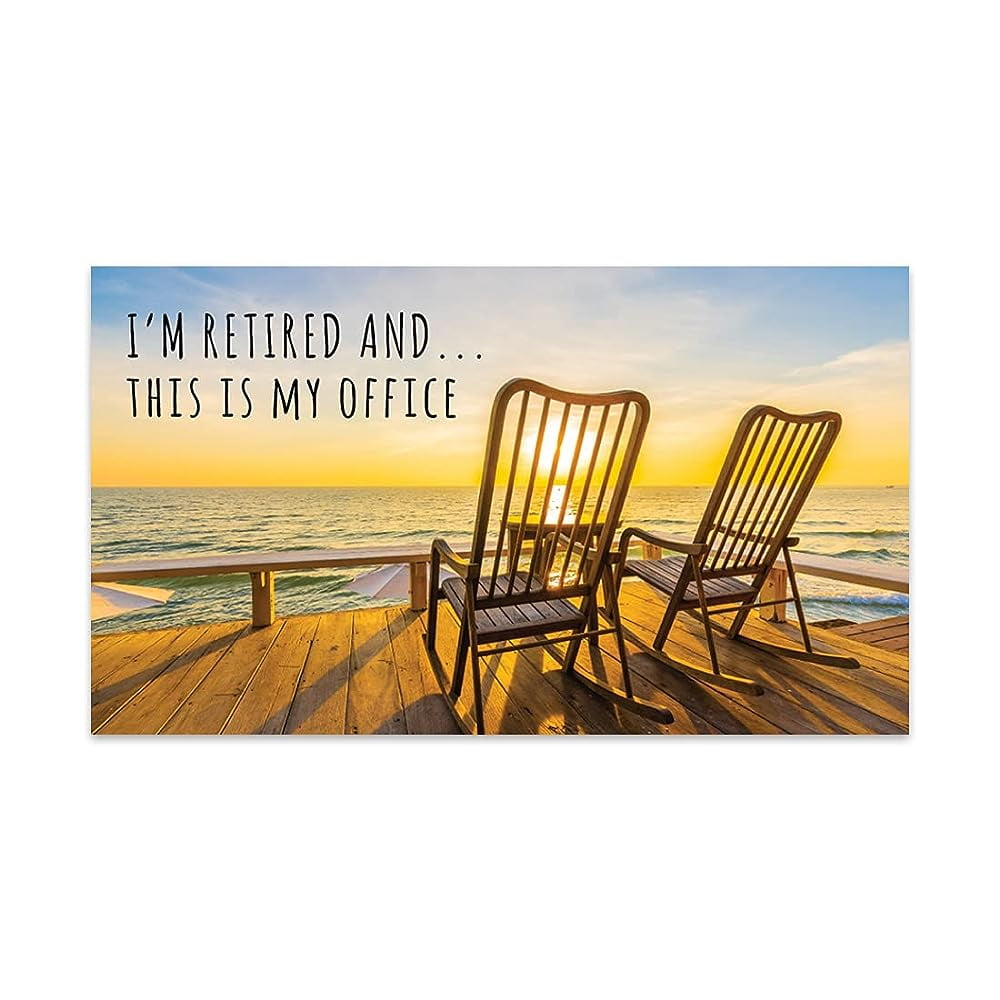 Funny Retirement Business Cards, This Is My Office Beach House Retired 