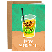 Funny Retirement Card   "Congrats Quitter!" Cocktail Design   Perfect for Retirement Celebrations, Blank Inside, Envelope Included   Enjoy a New Chapter with Humor