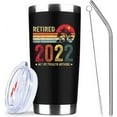 thumbnail image 1 of Funny Retirement Gifts for Men Women -Retired 2022 Not My Problem Anymore Novelty Vintage Retirement Coffee Mugs - 20 oz Insulated Stainless Tumblers Cup with Lid & Straw (Black), 1 of 6