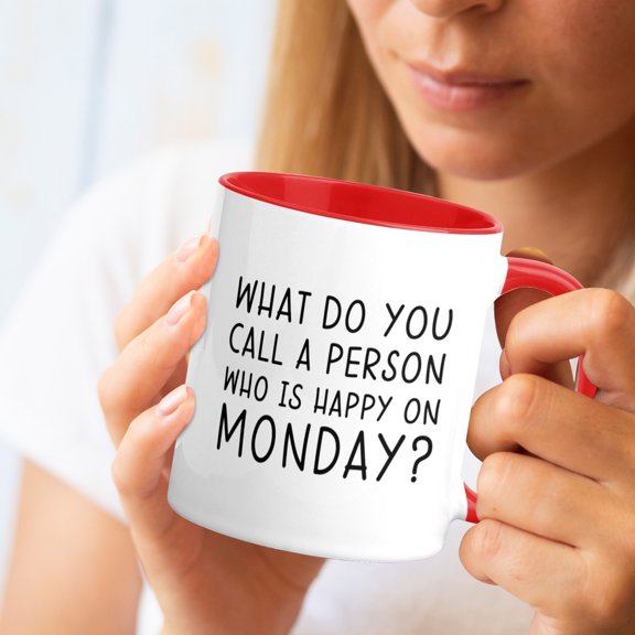 Funny Retirement Gifts for Women Men, What Do You Call A Person Who Is Happy On Monday Retired Coffee Mugs, Unique Retired Mugs Gift Ideas for Coworkers Office & Family (Red)