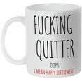thumbnail image 1 of Funny Retirement Gifts for Men and Women,Quitter I mean Happy Retirement,Retired Coffee Mug Gifts for Coworkers, 1 of 5