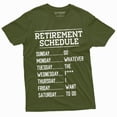 thumbnail image 1 of Funny Retirement Schedule T-Shirt Retired Grandpa Dad Husband Birthday Tee (Medium Military Green), 1 of 6