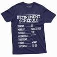 thumbnail image 1 of Funny Retirement Schedule T-Shirt Retired Grandpa Dad Husband Birthday Tee (Small Navy Blue), 1 of 5