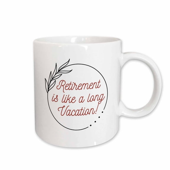 3drose, Funny Retirement Text, Retired Woo Hoo, 11oz Mug