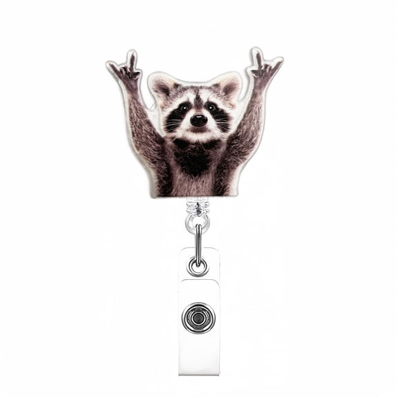 Funny Retractable Badge Reels with Alligator Clip - Acrylic ID Badge Holder for Nurses, Teachers, Doctors, Students