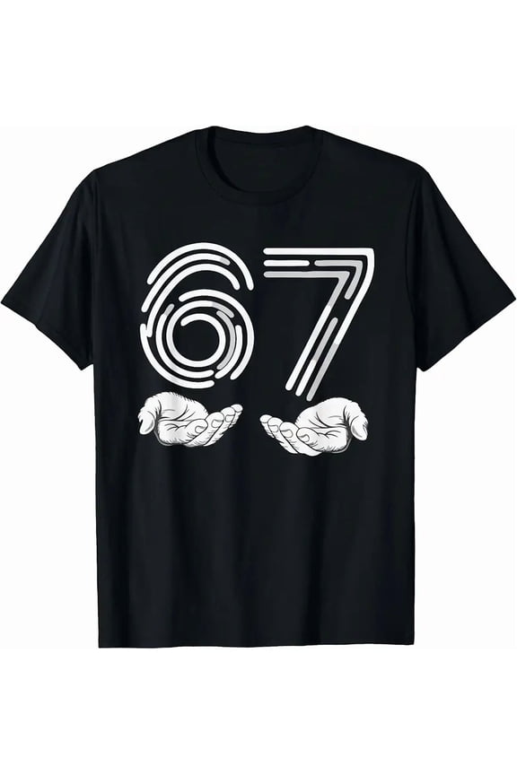 Funny Retro 67th Birthday Number Graphic for Men Women Short Sleeve T-Shirt