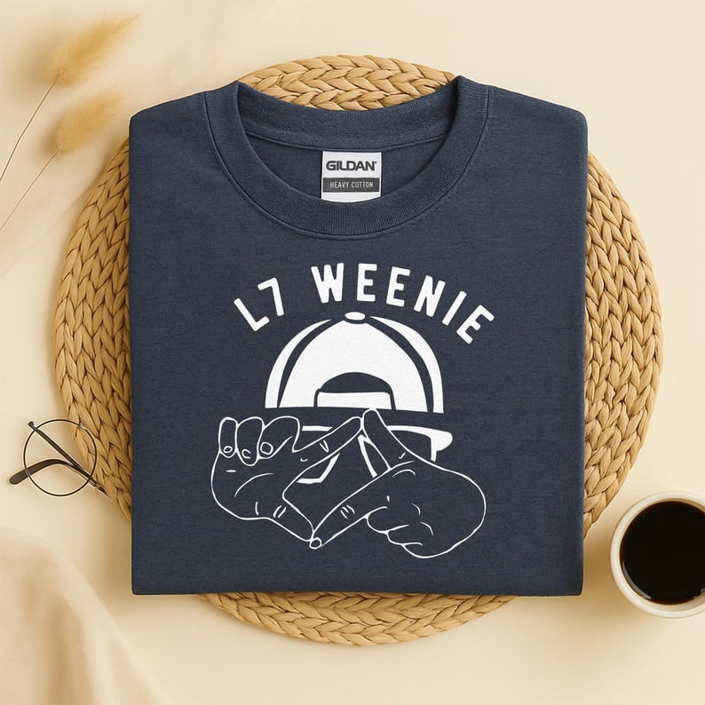 Funny Retro 90s Quote Graphic T-Shirt, L7 Weenie Design for Nostalgic ...