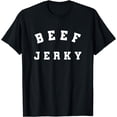 thumbnail image 1 of Funny Retro Beef Jerky Varsity College Style Favorite Food T-Shirt, 1 of 4