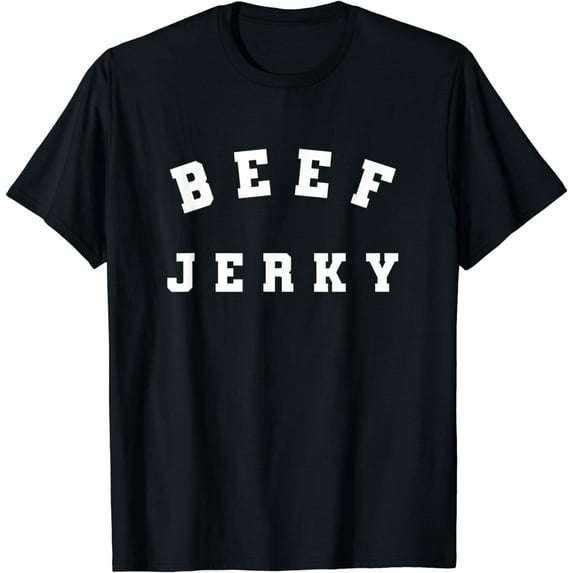 Funny Retro Beef Jerky Varsity College Style Favorite Food T-Shirt