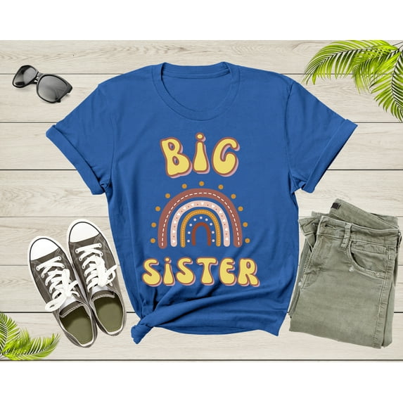 Funny Retro Big Sister Gift Present For Girl Teenager Women T-Shirt Big Sister Lover Graphic Design T Shirt for Girls Teens Tshirt
