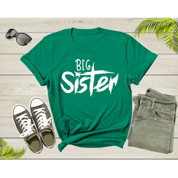 Funny Retro Big Sister Gift Present For Girl Teenager Women T-Shirt Big Sister Lover Graphic Design T Shirt for Girls Teens Tshirt
