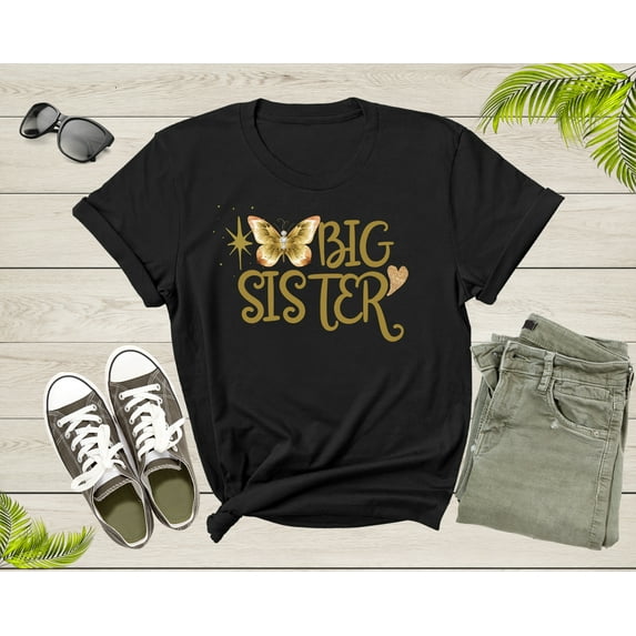 Funny Retro Big Sister Gift Present For Girl Teenager Women T-Shirt Big Sister Lover Graphic Design T Shirt for Girls Teens Tshirt