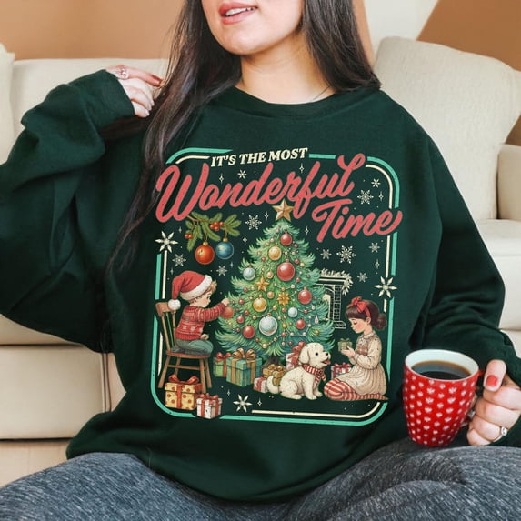 Funny Retro Christmas Scene Comfort Colors T-Shirt for a Cozy Holiday Celebration