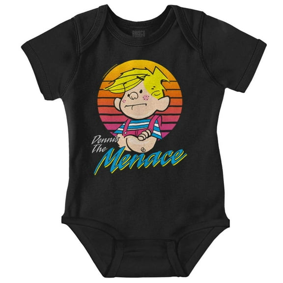 Funny Retro Comic Dennis The Menace Romper Boys or Girls Infant Baby Brisco Brands 12M
