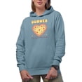 thumbnail image 1 of Funny Retro Donuts Are My Valentine with a Heart Donut, Valentine's Day Gift, Light Blue Hooded Sweatshirt or Hoodie, Large, 1 of 5