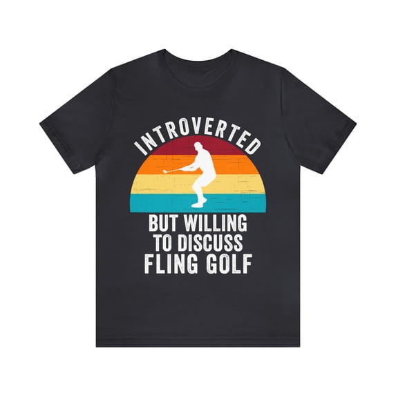 Funny Retro Fling Golf Shirt, Introverted But Willing To Discuss Fling Golf