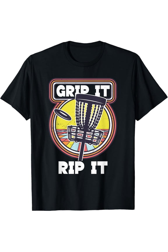 Funny Retro Grip and Rip It Disc Golf T-Shirt
