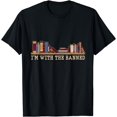 thumbnail image 1 of Funny Retro I'm With The Banned Books T-Shirt, 1 of 4