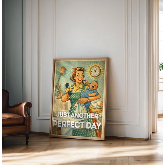 Funny Retro Kitchen Wall Art Funny 50S Poster Retro Wall Gift Just Another Perfect Day Wall Art Kitchen Wall Decor Funny Gift