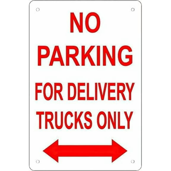 Funny Retro Metal Tin Sign No Parking Wall Decoration Use Indoor/Outdoor-Great Gift and Decor Rustic Art-Print at Home Poster Tin Awesome Poster Unframe 8"x12"