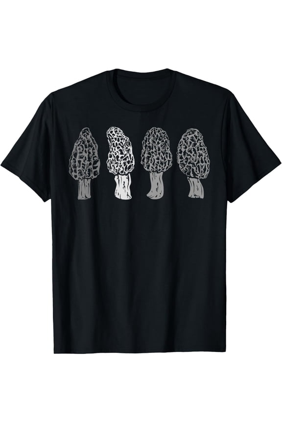 Funny Retro Morel Mushroom Hunting Gift For Men Women Hunter T-Shirt