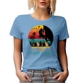 thumbnail image 1 of Funny Retro Rock Climber or Mountaineer, Don't Follow Me, I Do Stupid Things, Baby Blue T-Shirt, Medium, 1 of 5