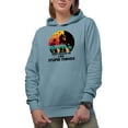 thumbnail image 1 of Funny Retro Rock or Mountain Climber, Don't Follow Me, I Do Stupid Things, Light Blue Hooded Sweatshirt or Hoodie, 3XL, 1 of 5