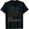 thumbnail image 1 of Funny Retro Social Worker Definition Gift for Women Graphic Tee, 1 of 6