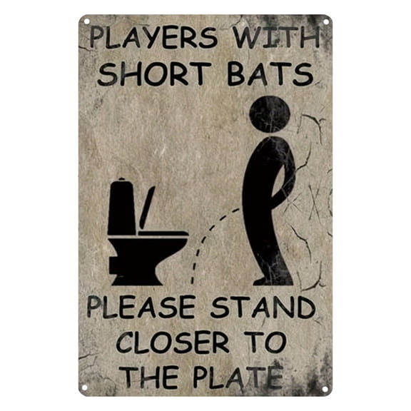 Funny Retro Toilet Placard Metal Tin Sign For Men’s Bathroom Bar Decoration
