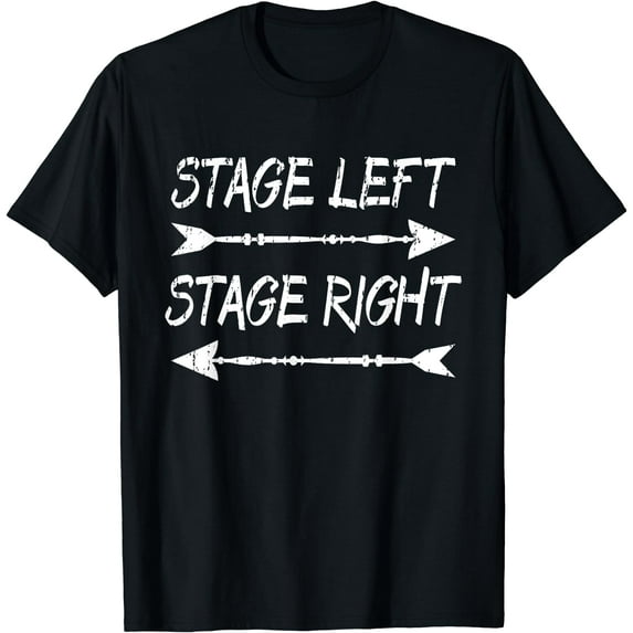 Funny Retro Vintage Musical Theater Stage Left Right T-Shirt