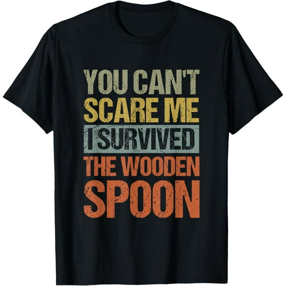 Funny Retro Vintage Wooden Spoon Survivor T-Shirt
