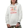 thumbnail image 1 of Funny Retro Wine Is My Valentine, Valentine's Day Gift, White Hooded Sweatshirt or Hoodie, Large, 1 of 5