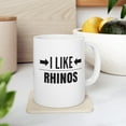 thumbnail image 1 of Rhino 11 oz Coffee Mug - I Like Rhinos White Ceramic Gift, 1 of 4