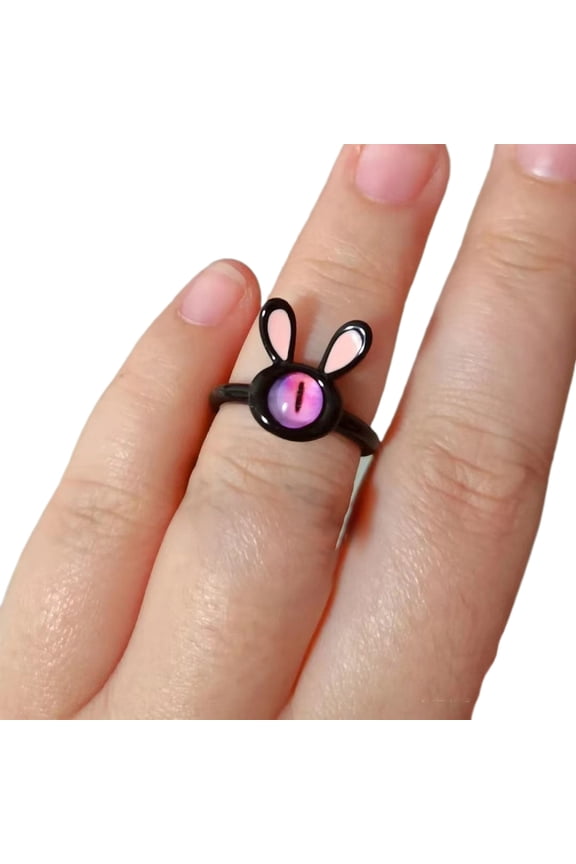 Funny Rings Cute Little Big Eye Rings Bestie Love Student Hand Decoration Gift Fashion Jewelry