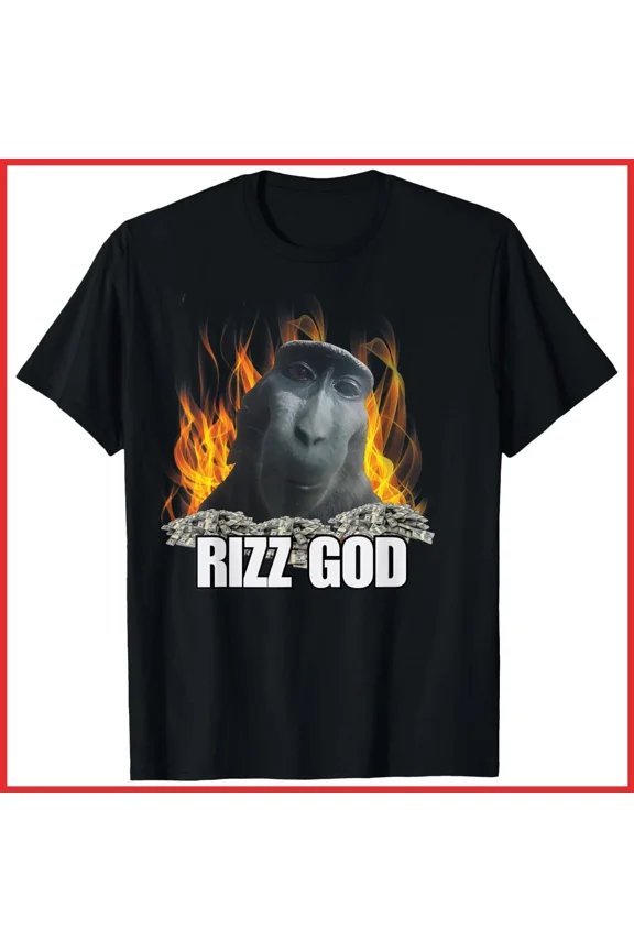 Funny Rizz Rizzler Rizz God Slang Trending Meme Unisex T-Shirt S-5XL