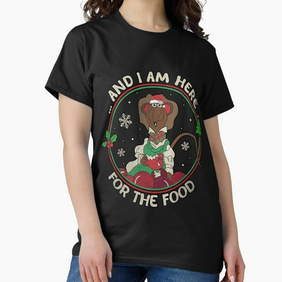 Funny Rizzo Muppet Christmas Carol Quote I Am Here For The Food Since 1992 G22569 Unisex T-Shirt, Up to Size 5XL
