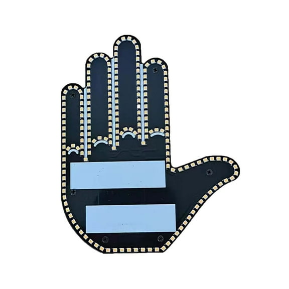 Funny Road Mate Hand,Road Mate Finger,Road Mate Hand Signal,Fun Gesture Car Light with Remote Control Finger Flashing Road Rage Led Sign for Car Truck