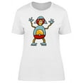 thumbnail image 1 of Funny Robot Cartoon T-Shirt Women -Image by Shutterstock, Female Small, 1 of 2