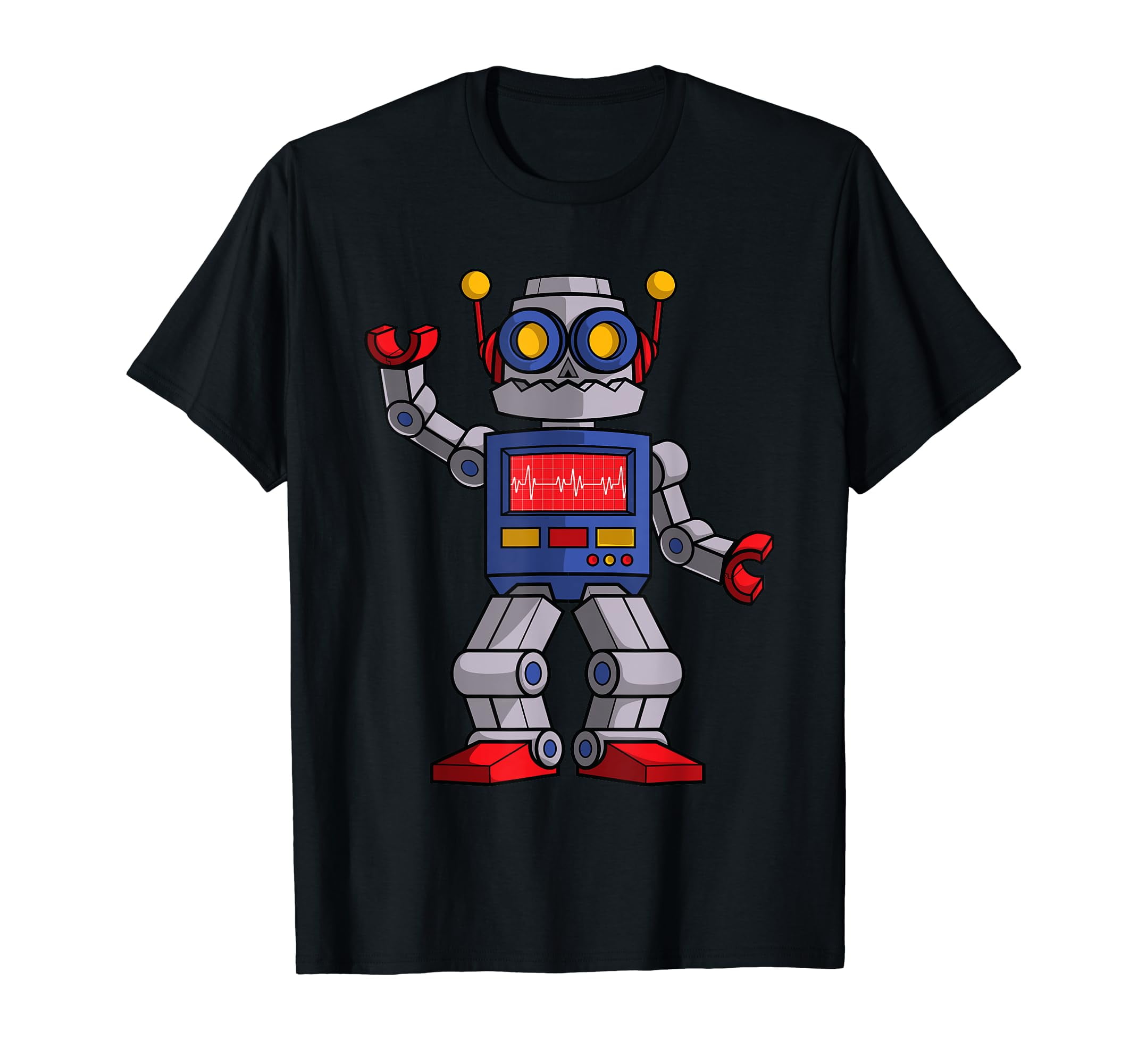 Funny Robot Design For Kids Boys Girls Robotics Bot Lovers T-Shirt ...