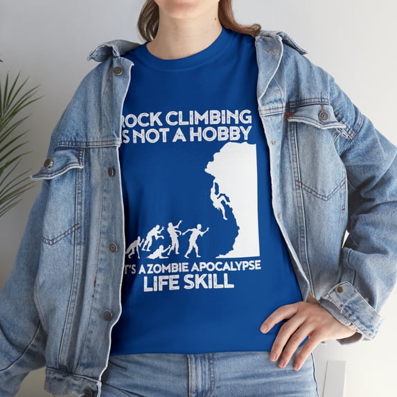 Funny Rock Climbing Zombie Escape Climber T-Shirt