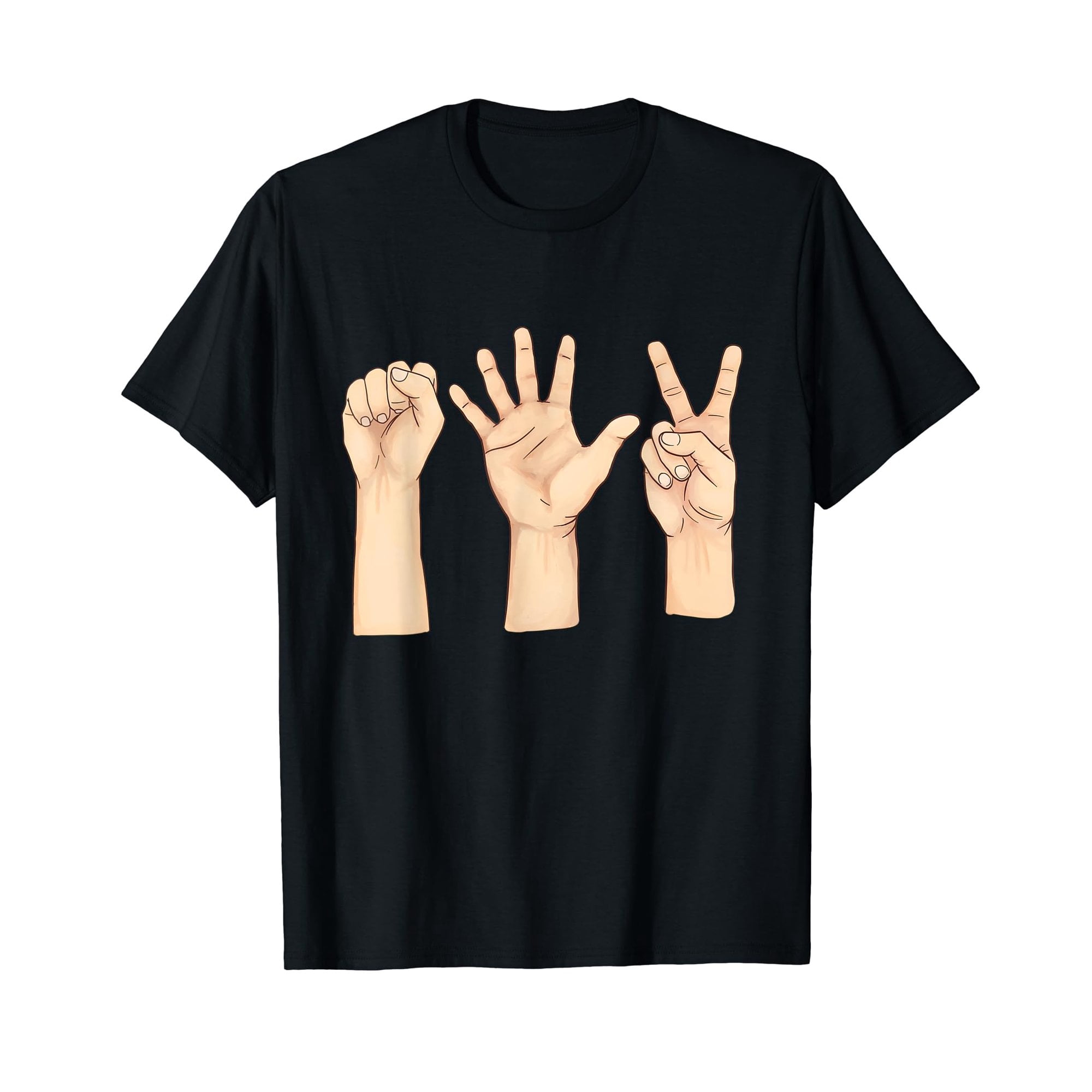 Funny Rock Paper Scissors Retro Game Fan T-Shirt - Walmart.com