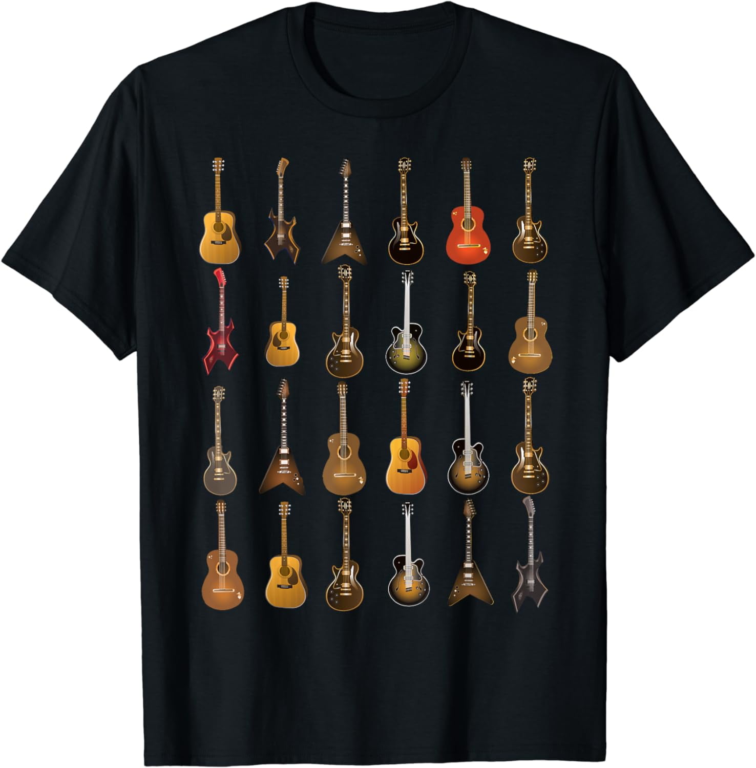 Funny Rock & Roll Guitars Cute Musical Instrument Gift Kids TShirt