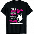 thumbnail image 1 of Funny Rodeo Bull Riding Mom Tshirt Cowboy Rider Gift Graphic Black T-Shirt for Men and Women, 1 of 4