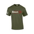 thumbnail image 1 of Funny Rogan '24 Patriotic American Flag Sleeve Mens Short Sleeve T-shirt Graphic Tee-Military Green-6xl, 1 of 4