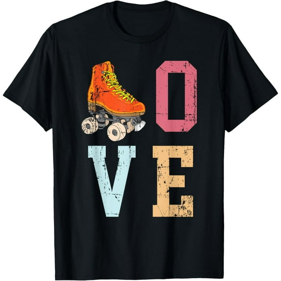 Funny Roller Skating Vintage Skate Lover 70's Gift Men Women T-Shirt