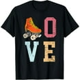 thumbnail image 1 of Funny Roller Skating Vintage Skate Lover 70's Gift Men Women T-Shirt, 1 of 7