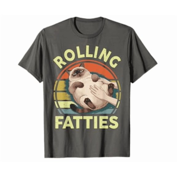 Funny Rolling Fatties Siamese Cat Breed Mom Dad Kitten Retro Shirt Hot Trending Shirt, Vintage Birthday Gift